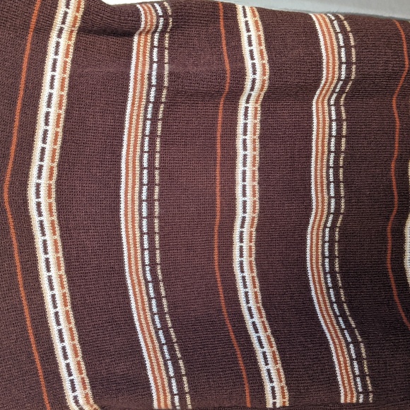 Vintage 70's brown knit collared pullover shirt - Picture 5 of 8